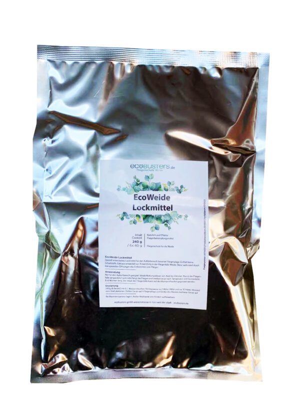 Kompaktowa pułapka na muchy Ecobusters + atraktant EcoWeide 240g.