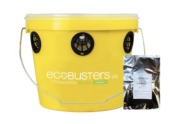 Kompaktowa pułapka na muchy Ecobusters + atraktant EcoWeide 240g.